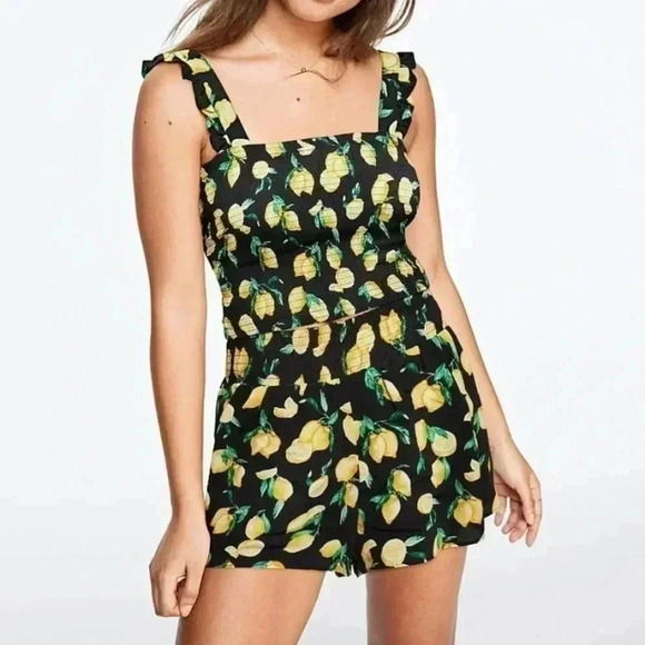 Pink Victoria's Secret Smocked Lemon Shorts - Picture 2 of 7
